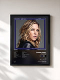 #noir Tableau de l'album Wallflower (The Complete Sessions) de Diana Krall, cadre noir, imprimé et encadré en France