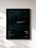 #noir Tableau de l'album Piano de Yiruma, cadre noir, imprimé et encadré en France