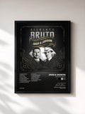 #noir Tableau de l'album Diamante Bruto de Jads & Jadson, cadre noir, imprimé et encadré en France