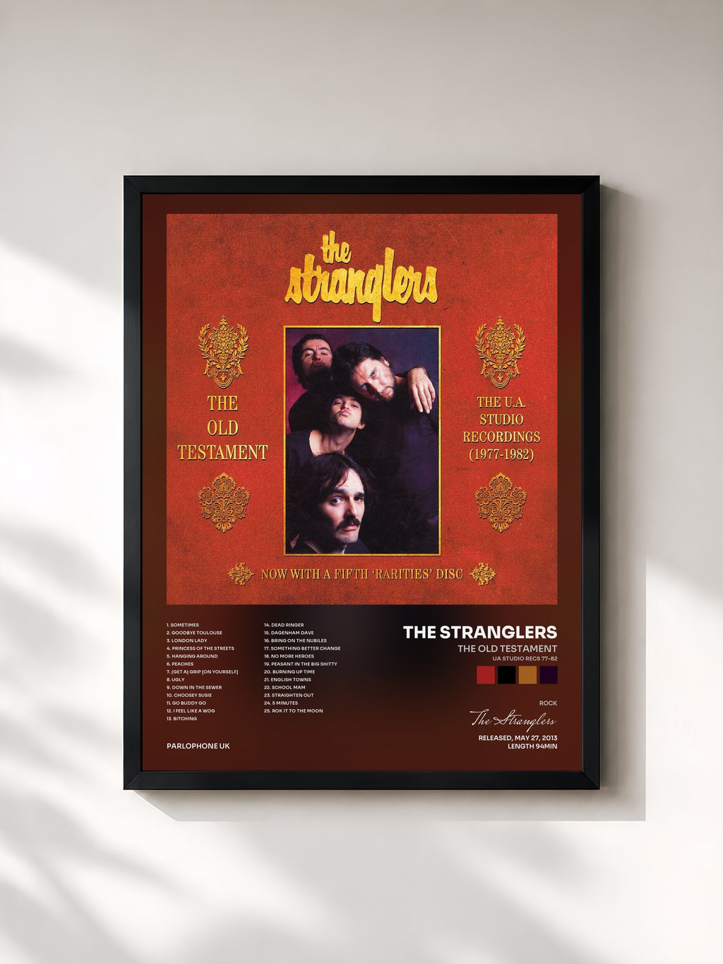#noir The Old Testament (UA Studio Recs 77-82) von The Stranglers als gerahmter Kunstdruck, schwarzer Rahmen, gedruckt und gerahmt in Frankreich
