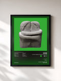 #noir Tableau de l'album I'm Not Afraid Of Music Anymore de Coin, cadre noir, imprimé et encadré en France