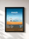 #noir Tableau de l'album C'Est La Vie de Khaled, cadre noir, imprimé et encadré en France