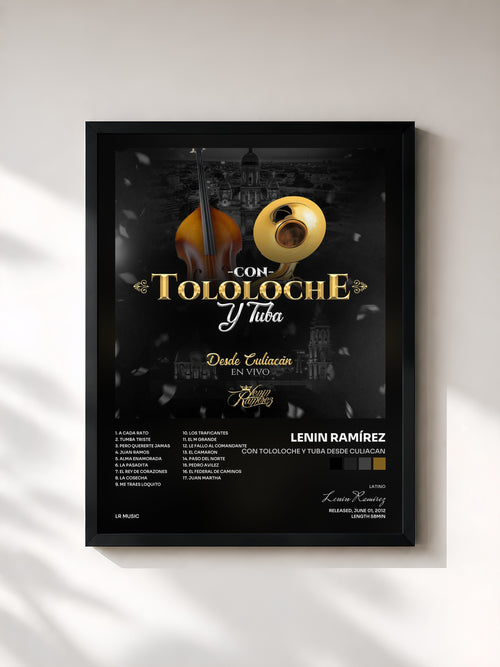 Lenin Ramírez · Con Tololoche Y Tuba Desde Culiacan — Affiche encadrée