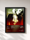 #noir Tableau de l'album Between Friends de Tamia, cadre noir, imprimé et encadré en France
