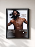 #noir Tableau de l'album Le Caméléon de Tiken Jah Fakoly, cadre noir, imprimé et encadré en France
