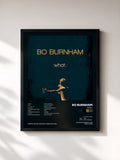 #noir Tableau de l'album What. de Bo Burnham, cadre noir, imprimé et encadré en France