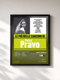 #noir Tableau de l'album Le più belle canzoni di Patty Pravo de Patty Pravo, cadre noir, imprimé et encadré en France