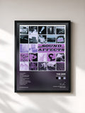 #noir Tableau de l'album Sound Affects de The Jam, cadre noir, imprimé et encadré en France