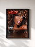 #noir Tableau de l'album Tasty de Kelis, cadre noir, imprimé et encadré en France
