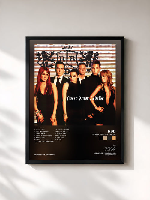 RBD · Nosso Amor Rebelde — Affiche encadrée