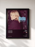 #noir Tableau de l'album End of Night de Dido, cadre noir, imprimé et encadré en France