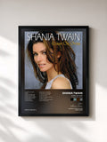 #noir Tableau de l'album Come On Over (International Version) de Shania Twain, cadre noir, imprimé et encadré en France