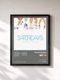 #noir Tableau de l'album Disco Love de The Saturdays, cadre noir, imprimé et encadré en France