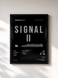 #noir Tableau de l'album SIGNAL II de TH, cadre noir, imprimé et encadré en France