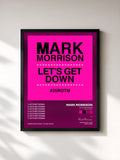 #noir Tableau de l'album Let's Get Down (#25ROTM Mixes) de Mark Morrison, cadre noir, imprimé et encadré en France