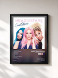 #noir Tableau de l'album Head for the Stars 2.0 de Sweet California, cadre noir, imprimé et encadré en France