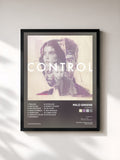 #noir Tableau de l'album Control de Milo Greene, cadre noir, imprimé et encadré en France