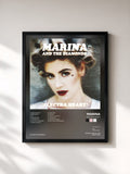 #noir Tableau de l'album Electra Heart de Marina, cadre noir, imprimé et encadré en France