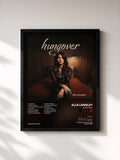 #noir Tableau de l'album hungover de Ella Langley, cadre noir, imprimé et encadré en France