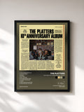 #noir Tableau de l'album Platters 10th Anniversary Album de The Platters, cadre noir, imprimé et encadré en France