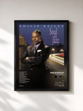 #noir Tableau de l'album Soul On Jazz de Philip Bailey, cadre noir, imprimé et encadré en France