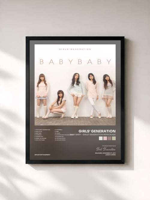 Girls' Generation · BABY BABY - Girls' Generation Repackage — Affiche encadrée