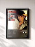 #noir Tableau de l'album La Historia De Toda La Vida de Emmanuel, cadre noir, imprimé et encadré en France