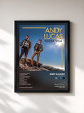 #noir Tableau de l'album Nueva Vida de Andy & Lucas, cadre noir, imprimé et encadré en France