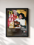 #noir Tableau de l'album Voz & Violão (1996) de Zé Ramalho, cadre noir, imprimé et encadré en France