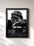 #noir Tableau de l'album Sonny Black 2 de Bushido, cadre noir, imprimé et encadré en France