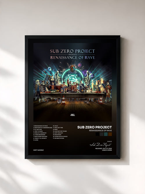 Sub Zero Project · Renaissance Of Rave — Affiche encadrée