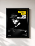 #noir Tableau de l'album Lone Arranger de Manfred Mann, cadre noir, imprimé et encadré en France