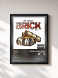 #noir Tableau de l'album My First Brick de Benny The Butcher, cadre noir, imprimé et encadré en France