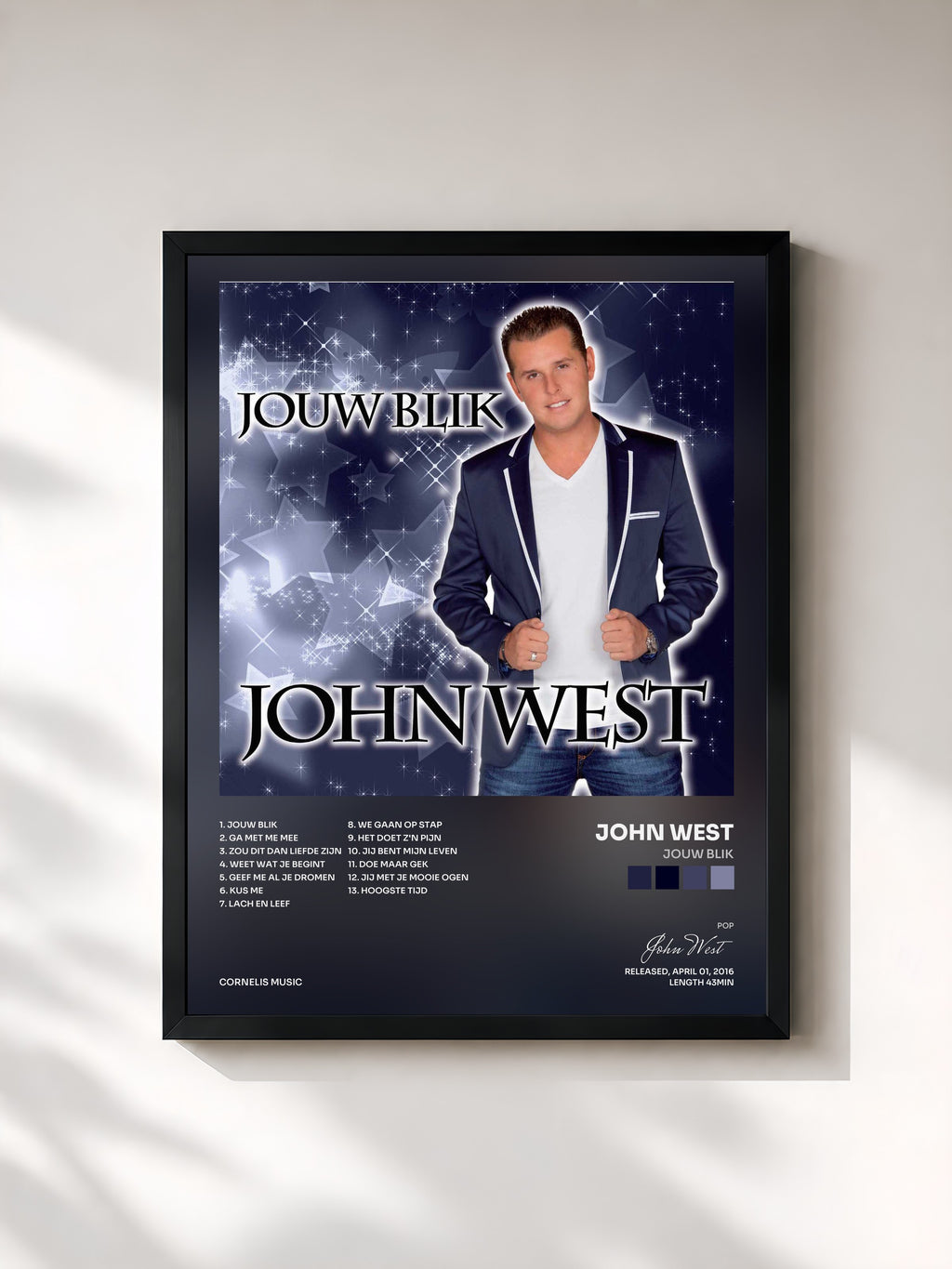 #noir Tableau de l'album Jouw Blik de John West, cadre noir, imprimé et encadré en France