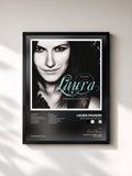#noir Tableau de l'album Primavera in anticipo de Laura Pausini, cadre noir, imprimé et encadré en France