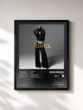 #noir Tableau de l'album idina. de Idina Menzel, cadre noir, imprimé et encadré en France
