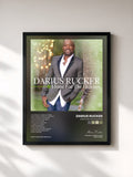 #noir Tableau de l'album Home For The Holidays de Darius Rucker, cadre noir, imprimé et encadré en France