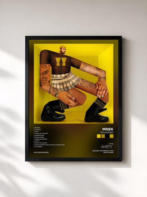 MNEK · BULLDOZER!! — Affiche encadrée