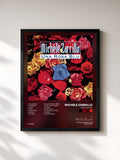 #noir Tableau de l'album Una Rosa Blu de Michele Zarrillo, cadre noir, imprimé et encadré en France