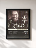 #noir Tableau de l'album Khouf ngadji bahri de Khaled, cadre noir, imprimé et encadré en France
