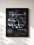 #noir Tableau de l'album Good Things (The Remixes) de Fritz Kalkbrenner, cadre noir, imprimé et encadré en France