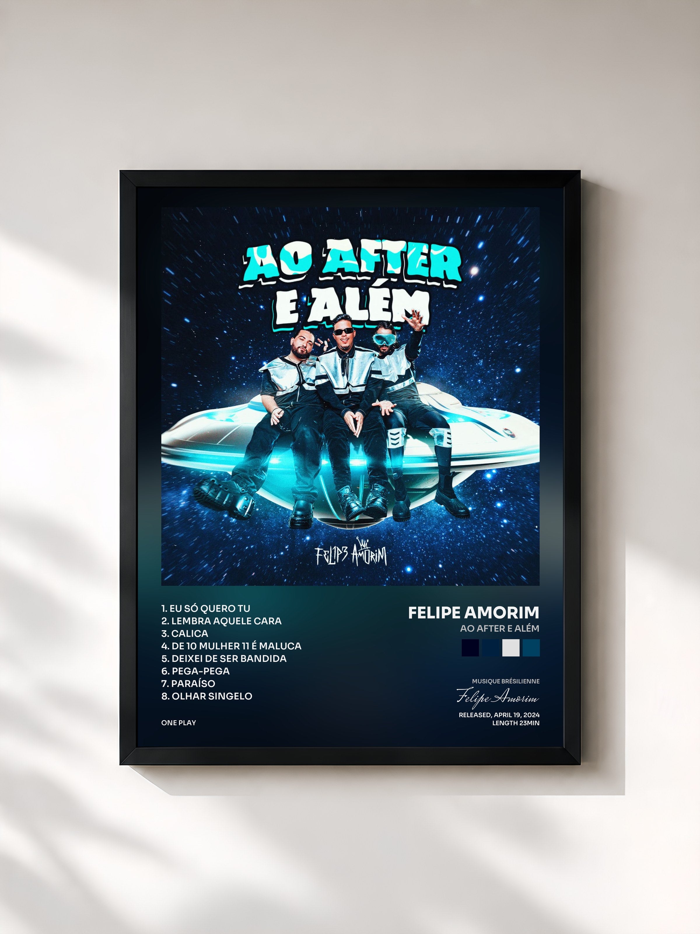 #noir Tableau de l'album Ao After e Além de Felipe Amorim, cadre noir, imprimé et encadré en France
