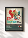 #noir Tableau de l'album Love & Christmas de José Feliciano, cadre noir, imprimé et encadré en France