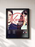 #noir Tableau de l'album Hello - Remixes de Karmin, cadre noir, imprimé et encadré en France