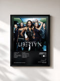 #noir Tableau de l'album Thinking It Over de Liberty X, cadre noir, imprimé et encadré en France
