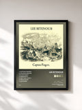 #noir Tableau de l'album CAPTAIN FINGERS de Lee Ritenour, cadre noir, imprimé et encadré en France