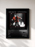 #noir Tableau de l'album Red Hot and Rockin' de Shakin' Stevens, cadre noir, imprimé et encadré en France