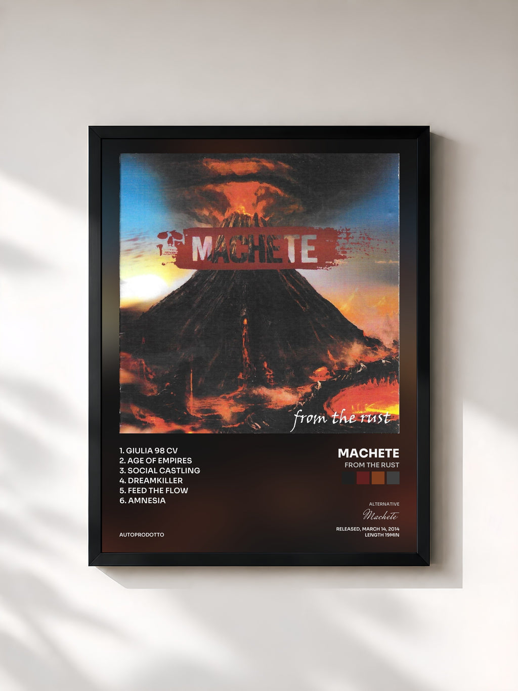 #noir Tableau de l'album From the rust de Machete, cadre noir, imprimé et encadré en France