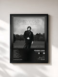 #noir Tableau de l'album Out Among The Stars de Johnny Cash, cadre noir, imprimé et encadré en France