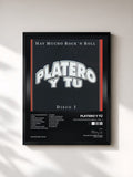 #noir Tableau de l'album Hay Mucho Rock & Roll, Vol. 1 de Platero y tú, cadre noir, imprimé et encadré en France